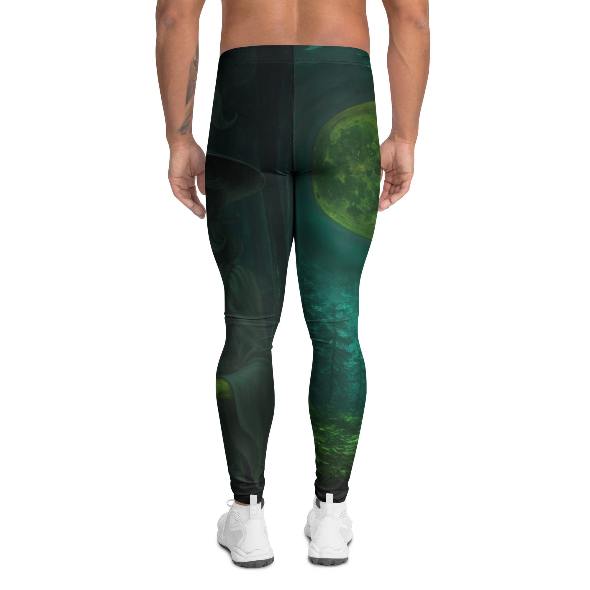 Moonlit Halloween Witch Men's Leggings