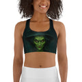 Moonlit Halloween Witch Sports Bra