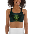 Moonlit Halloween Witch Sports Bra