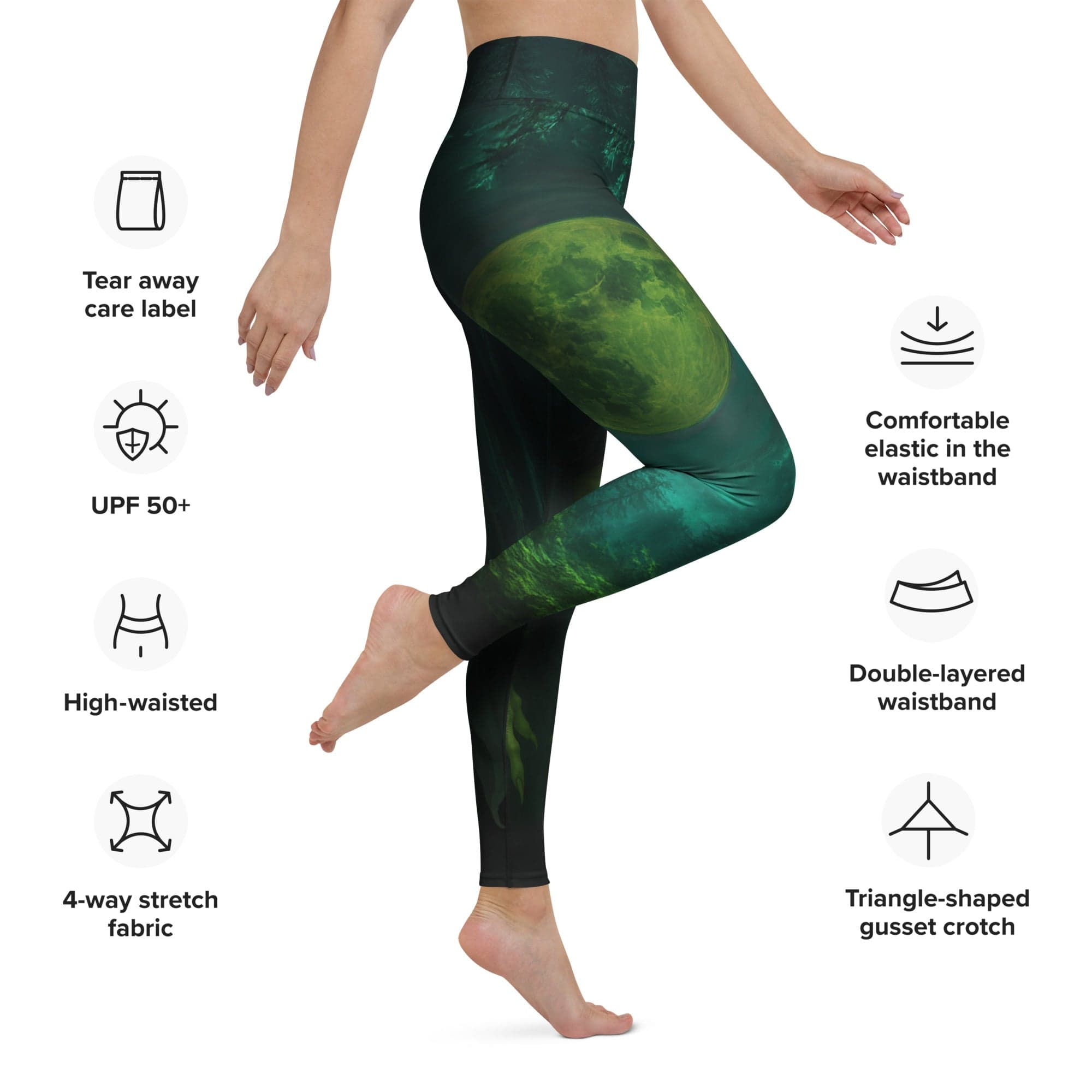 Moonlit Halloween Witch Yoga Leggings