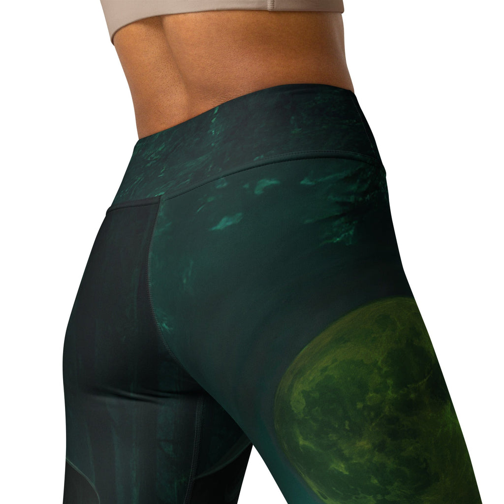 Moonlit Halloween Witch Yoga Leggings