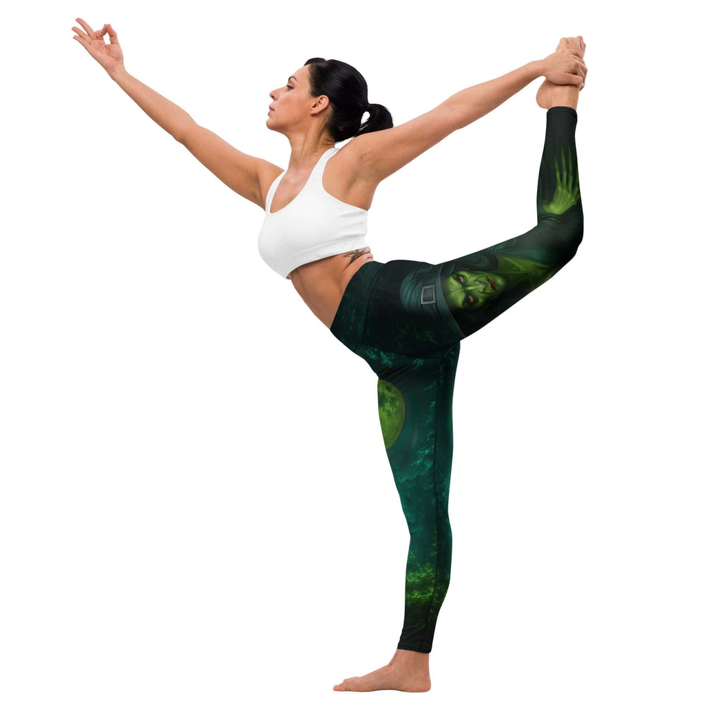 Moonlit Halloween Witch Yoga Leggings