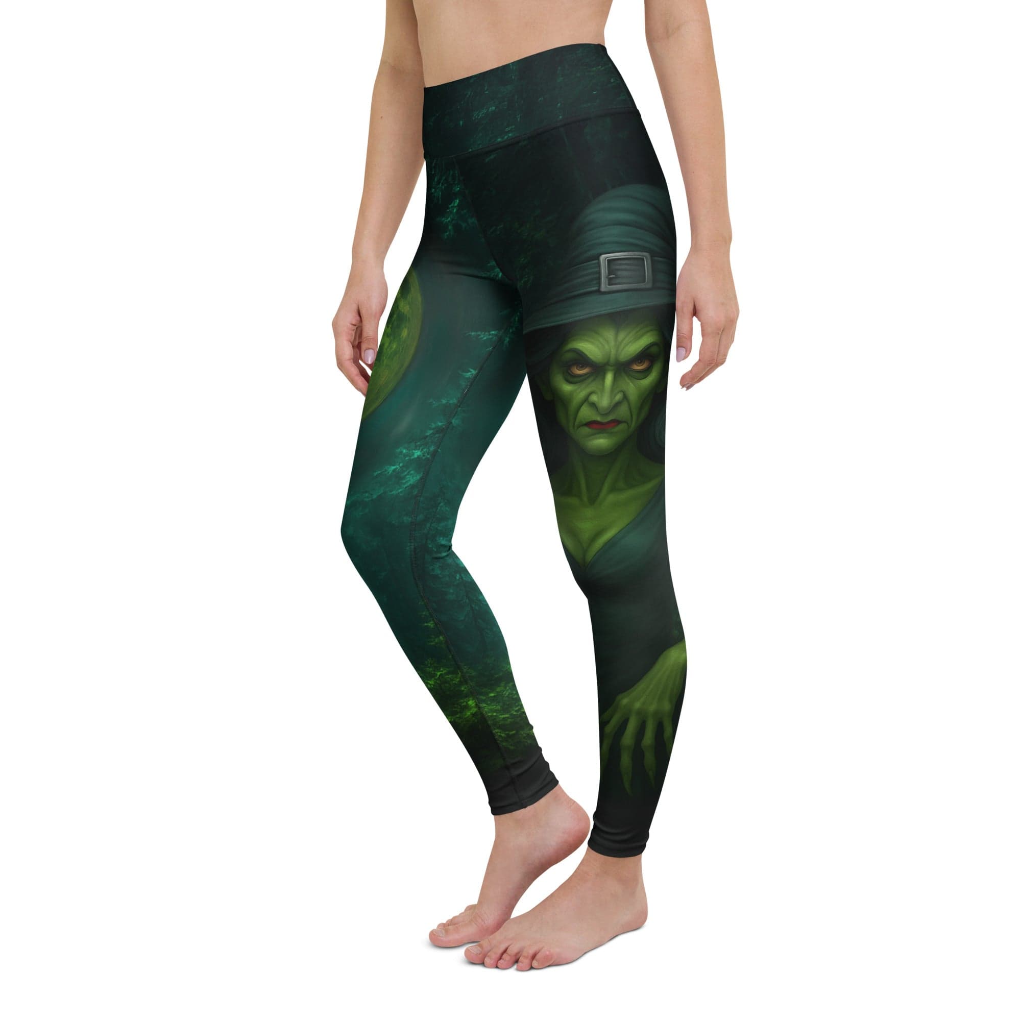 Moonlit Halloween Witch Yoga Leggings