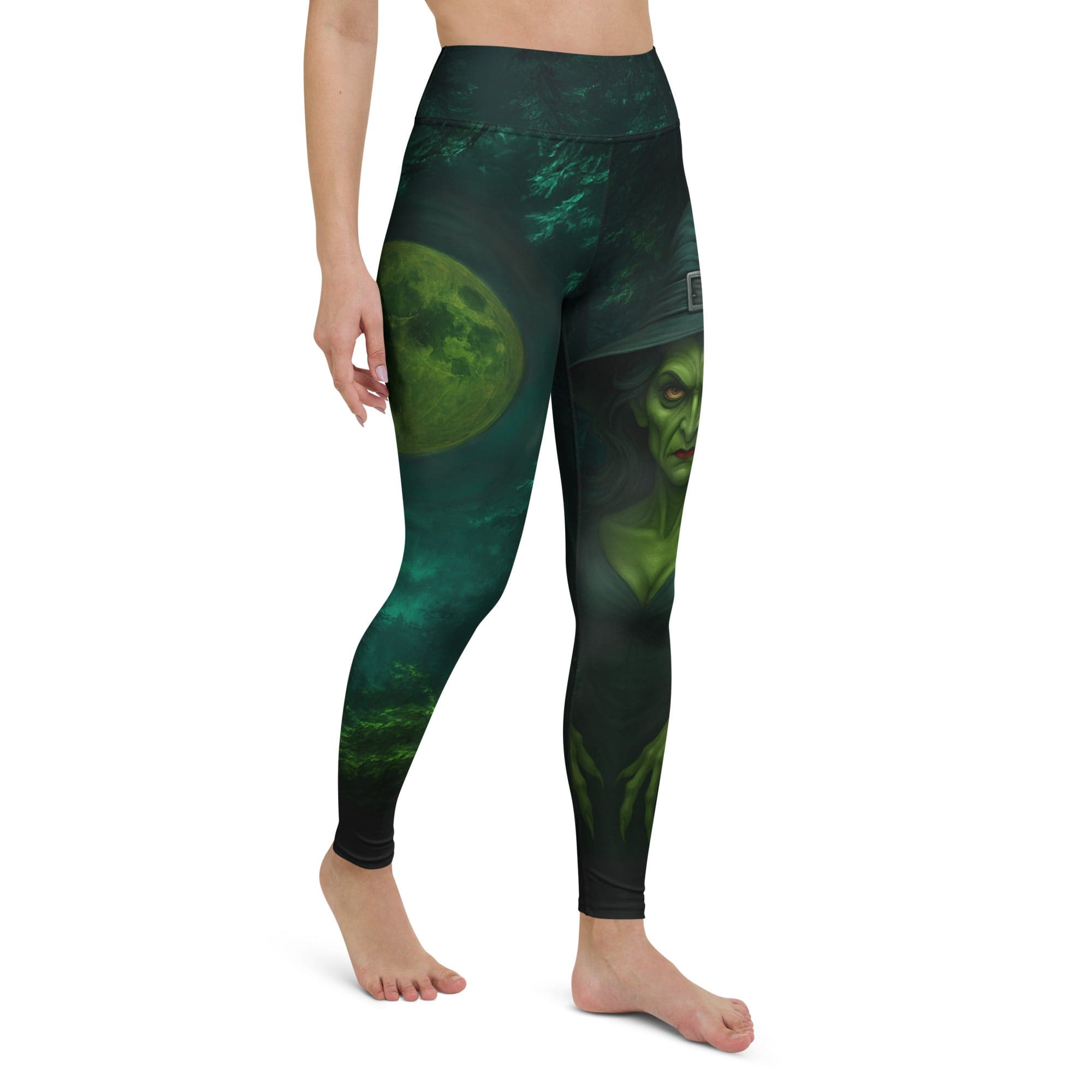 Moonlit Halloween Witch Yoga Leggings