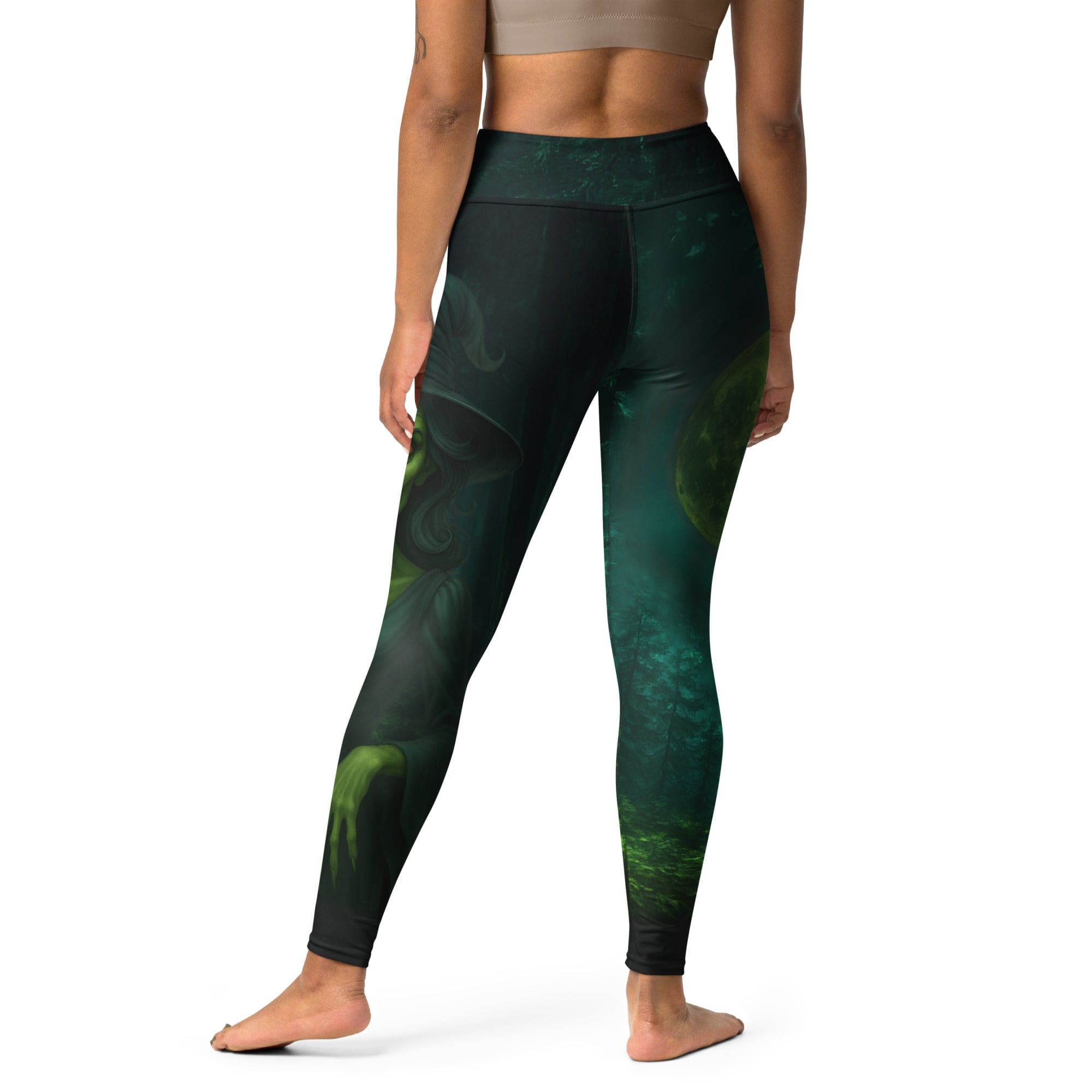 Moonlit Halloween Witch Yoga Leggings