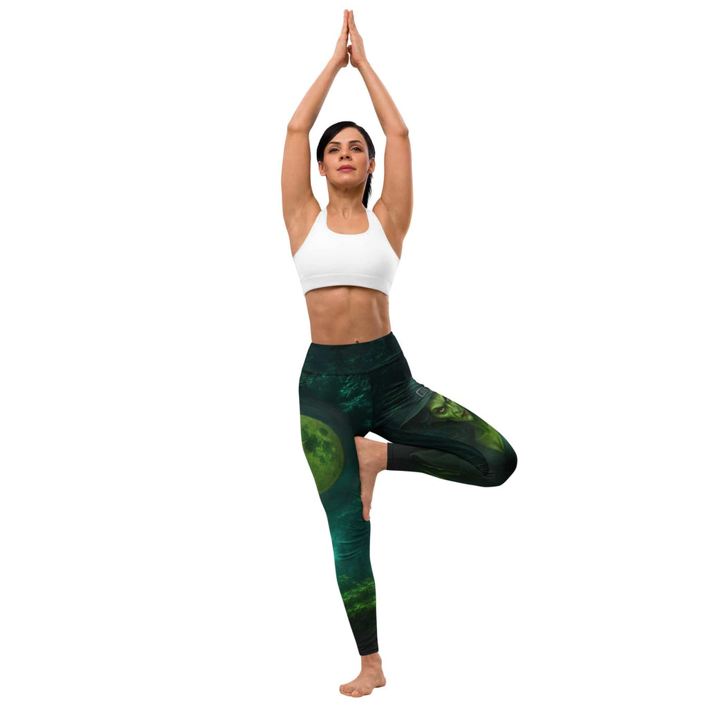 Moonlit Halloween Witch Yoga Leggings