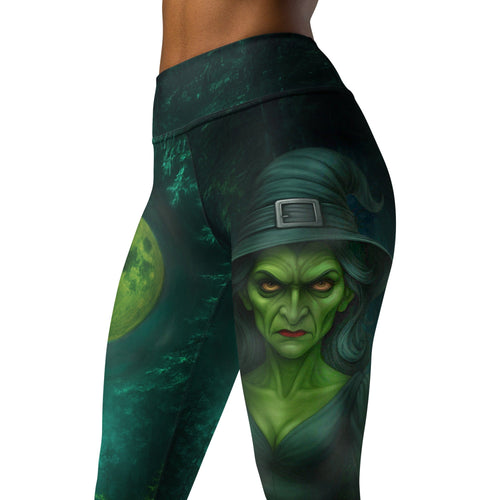 Moonlit Halloween Witch Yoga Leggings