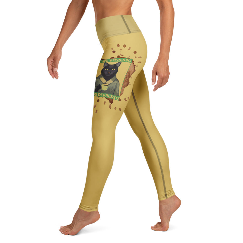 More Espresso Less Depresso Yoga Leggings