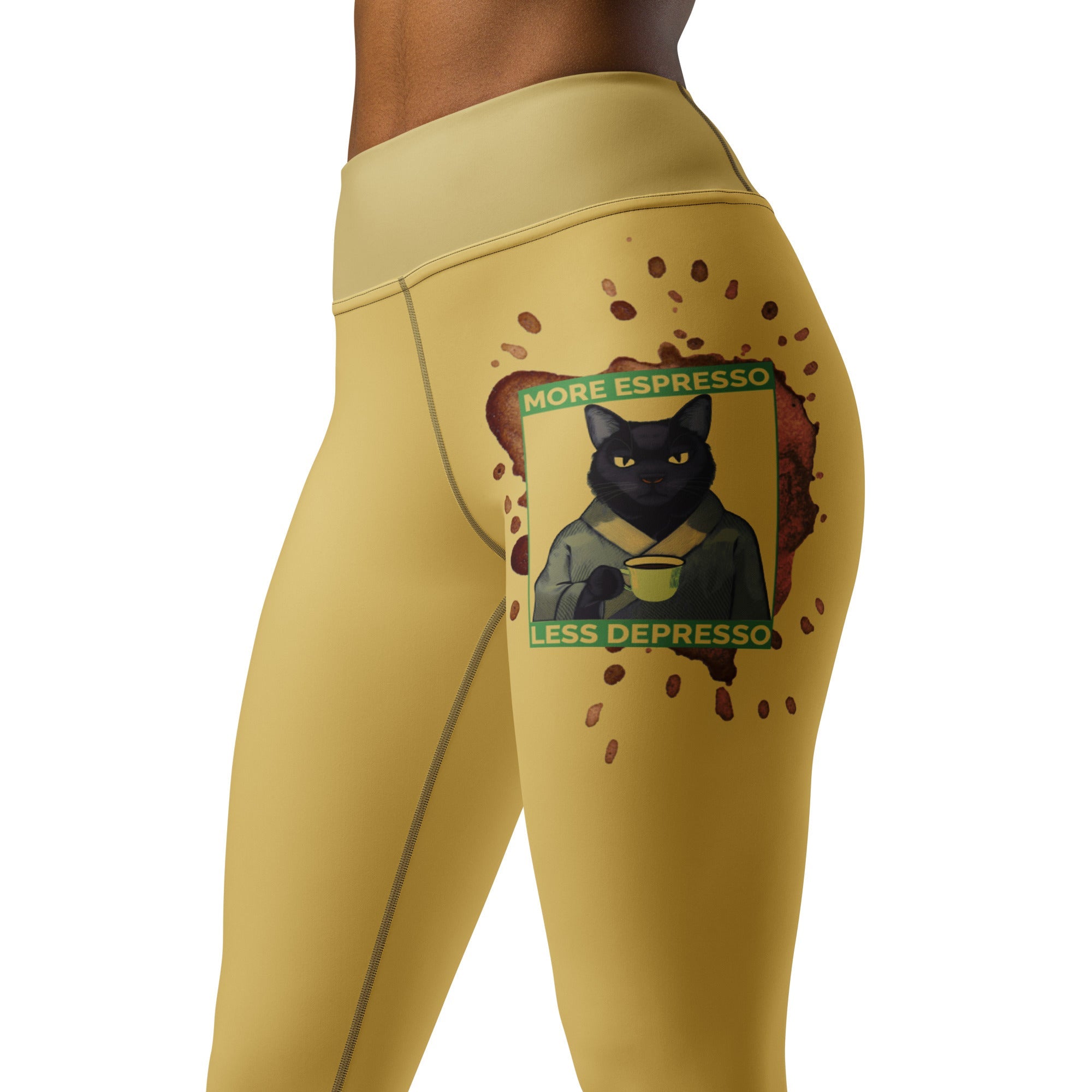 More Espresso Less Depresso Yoga Leggings
