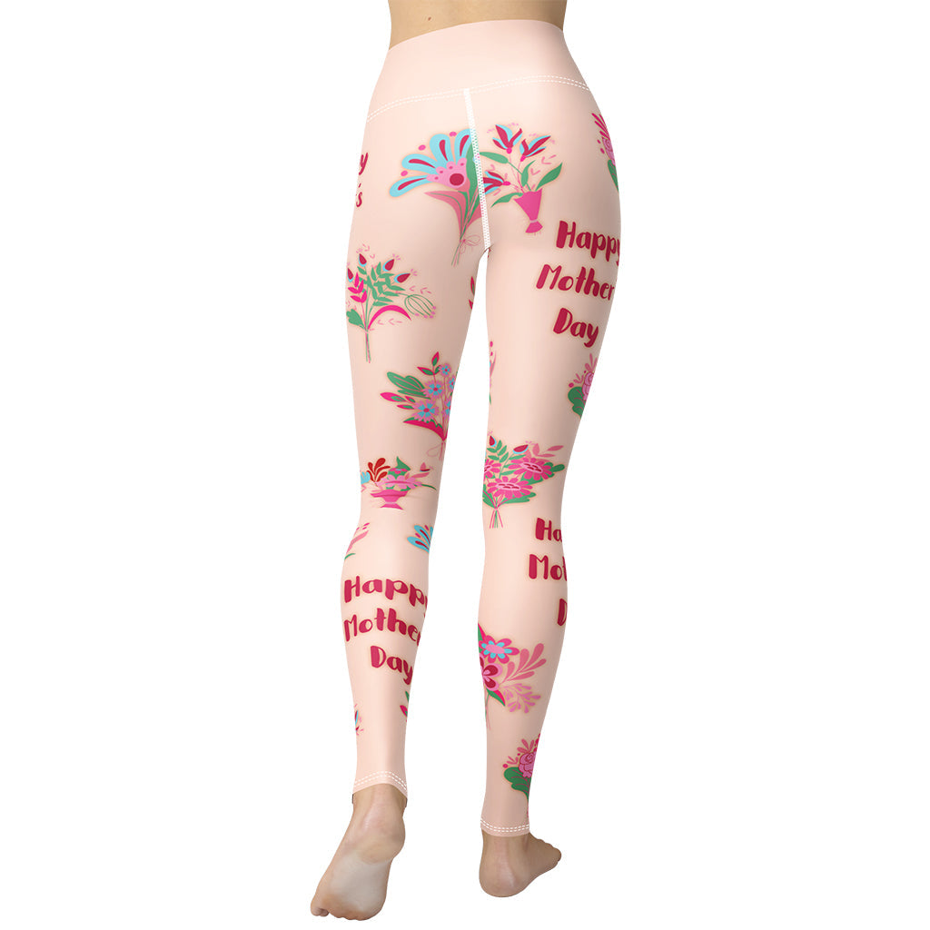 Mother's Day Bouquet Yoga Leggings
