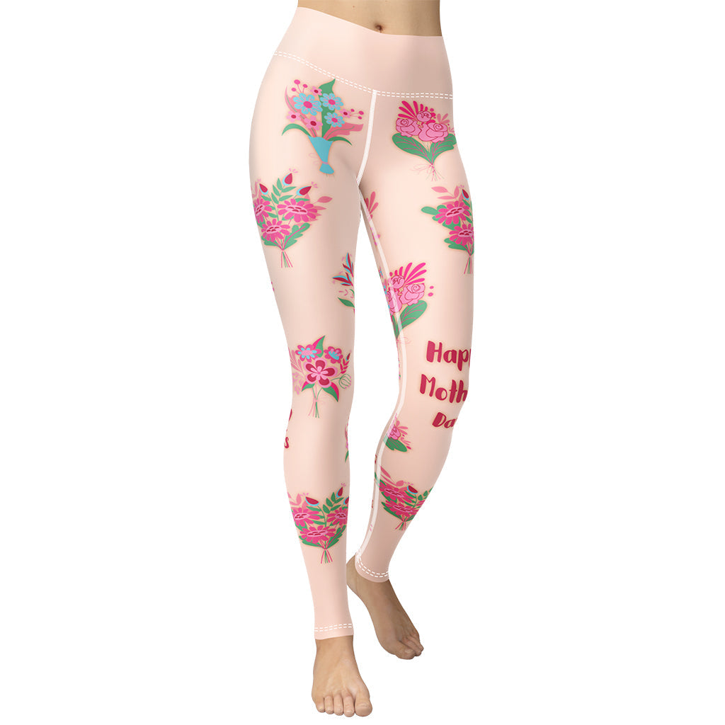 Mother's Day Bouquet Yoga Leggings