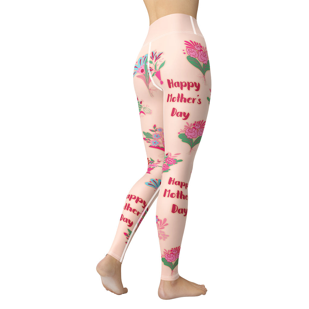 Mother's Day Bouquet Yoga Leggings