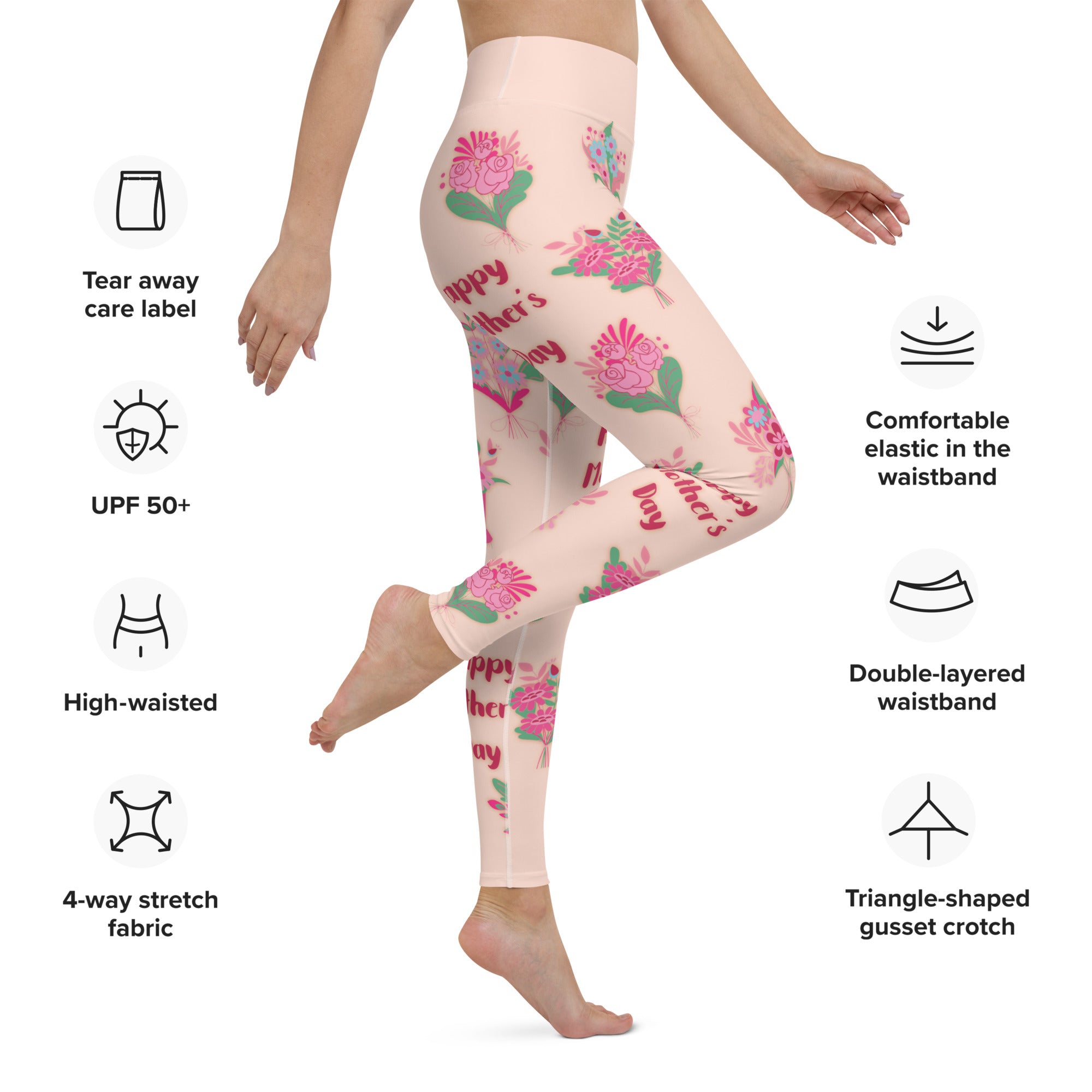 Mother's Day Bouquet Yoga Leggings