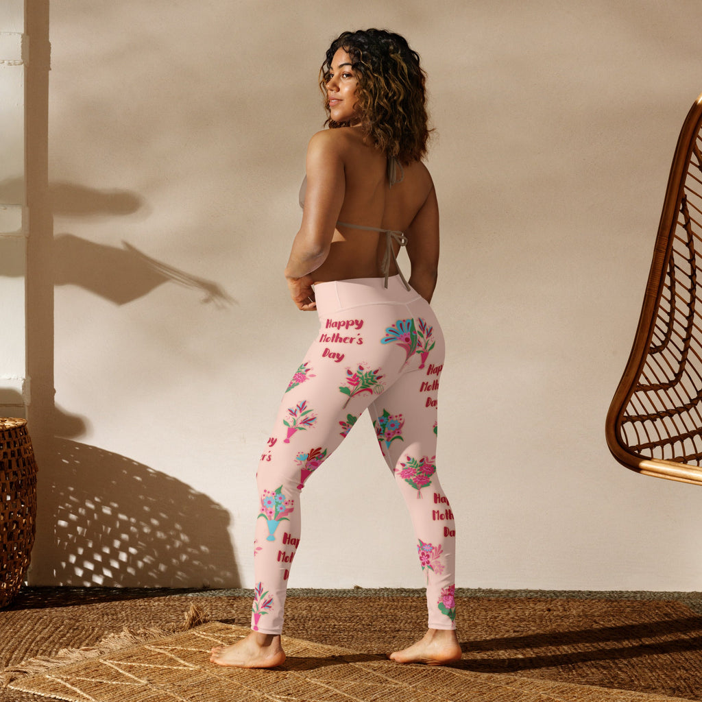 Mother's Day Bouquet Yoga Leggings