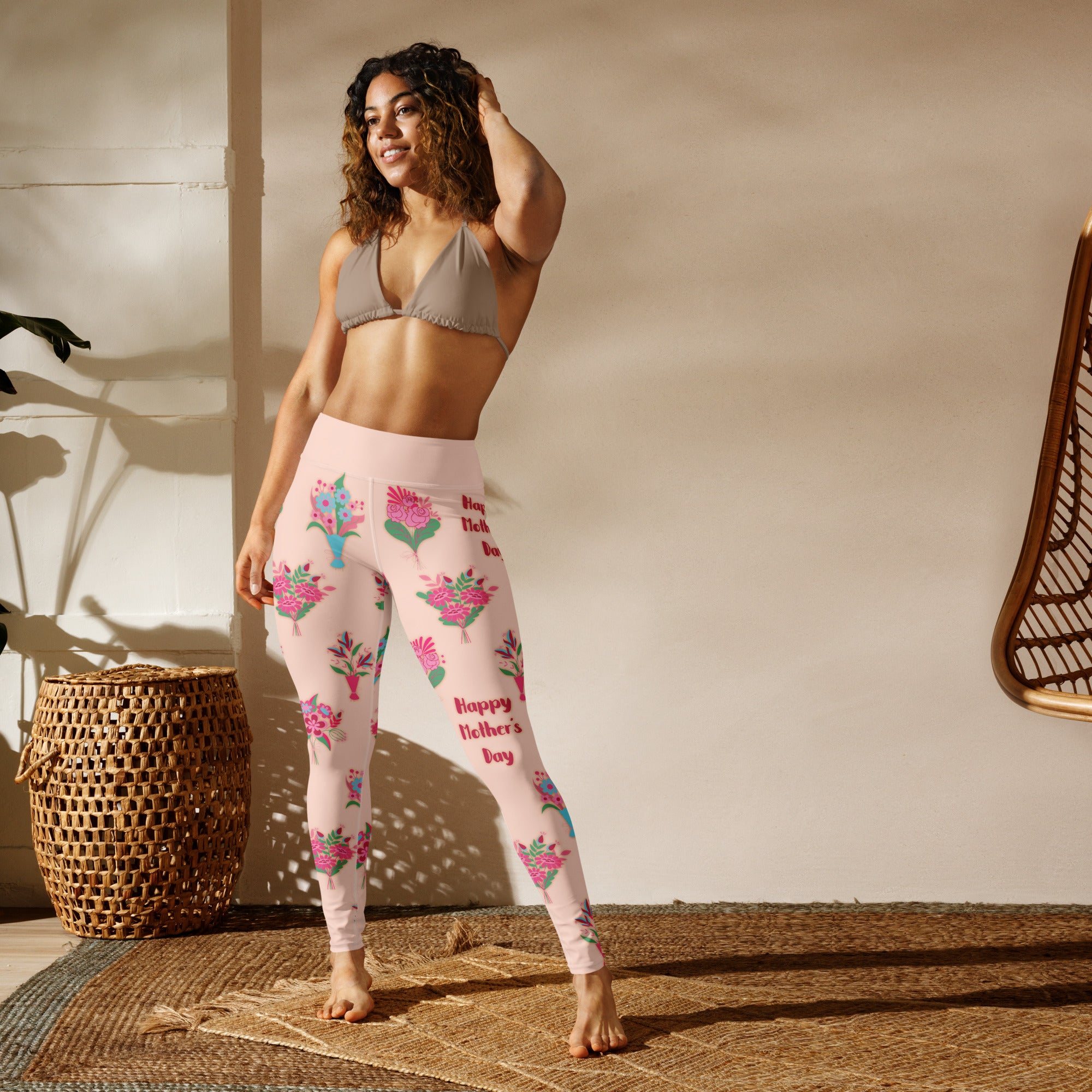 Mother's Day Bouquet Yoga Leggings