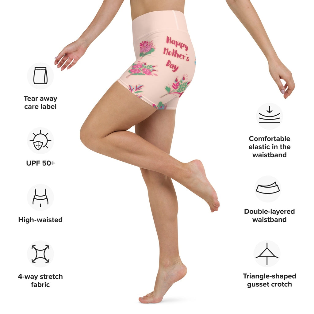 Mother's Day Bouquet Yoga Shorts