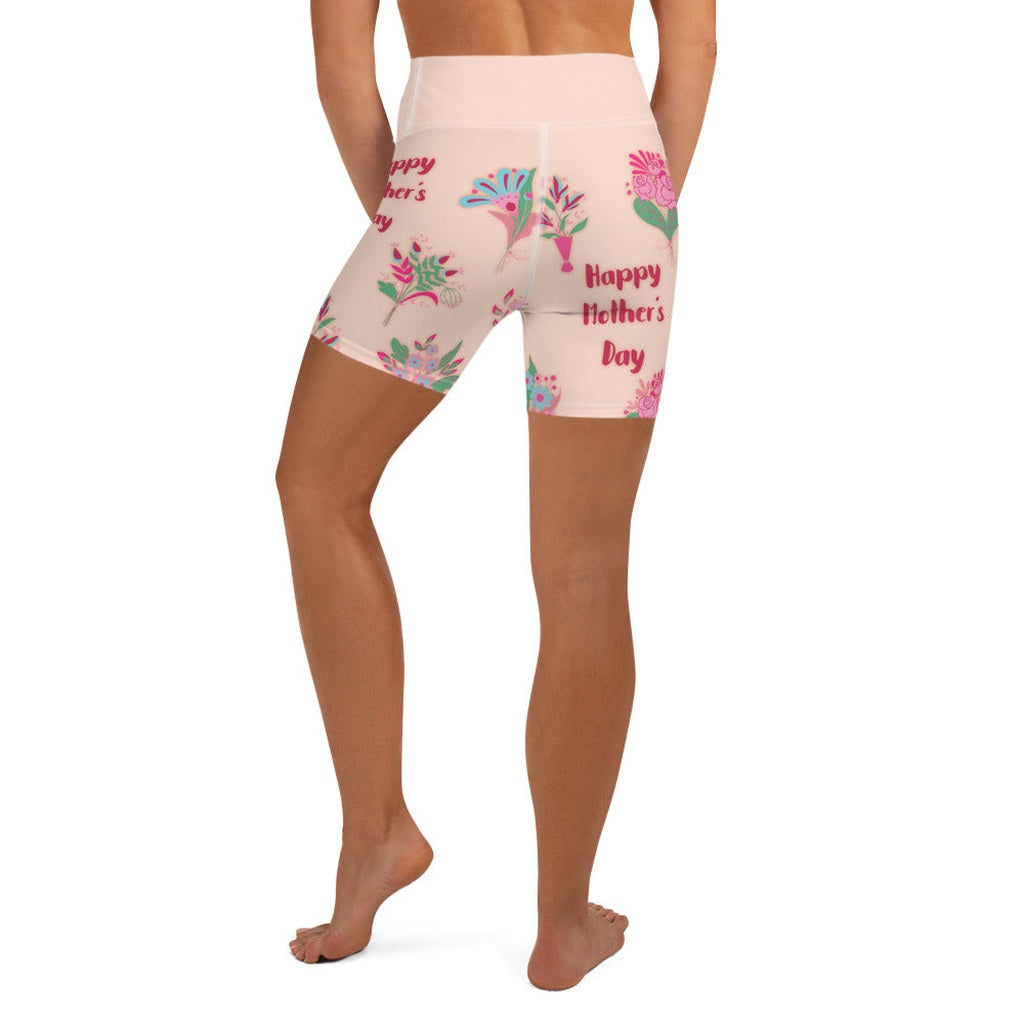 Mother's Day Bouquet Yoga Shorts