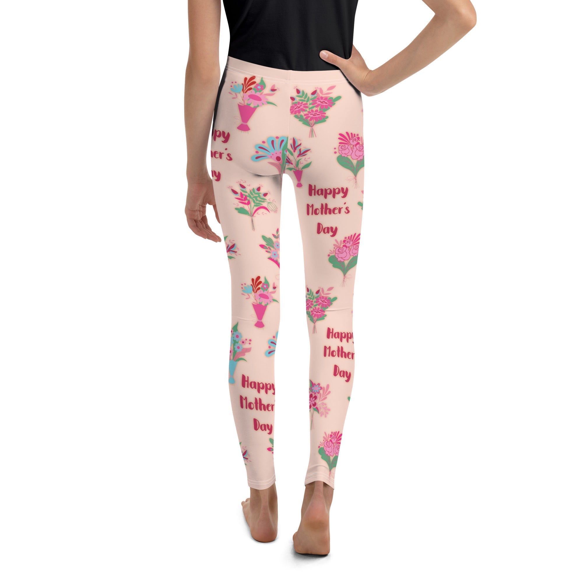 Mother's Day Bouquet Youth Leggings