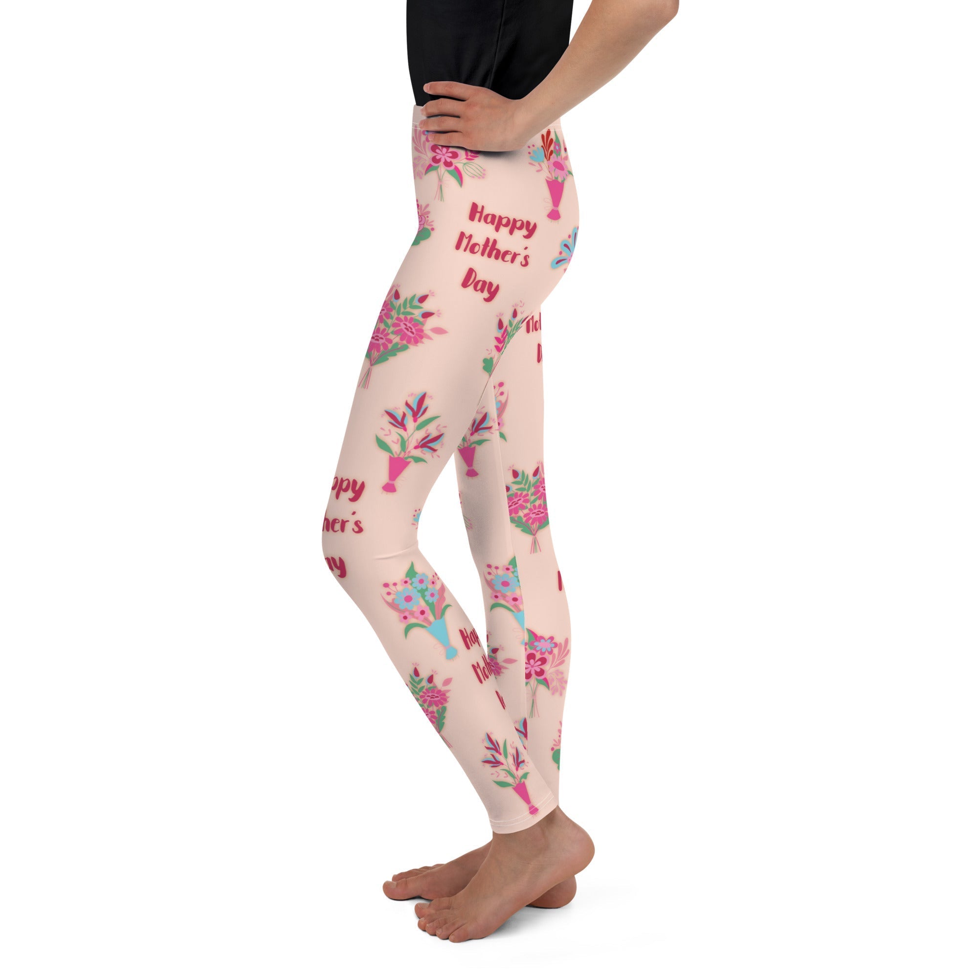 Mother's Day Bouquet Youth Leggings