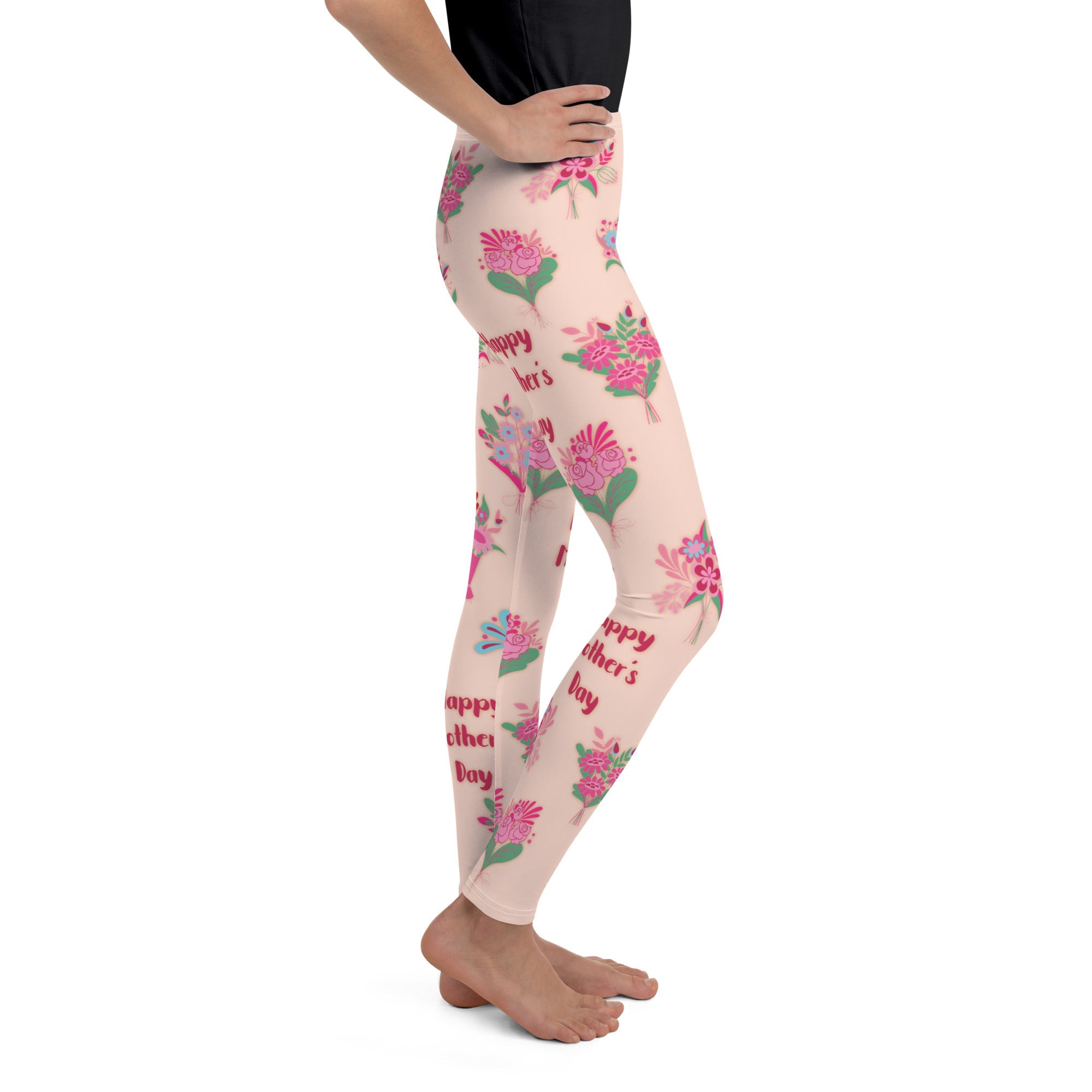 Mother's Day Bouquet Youth Leggings