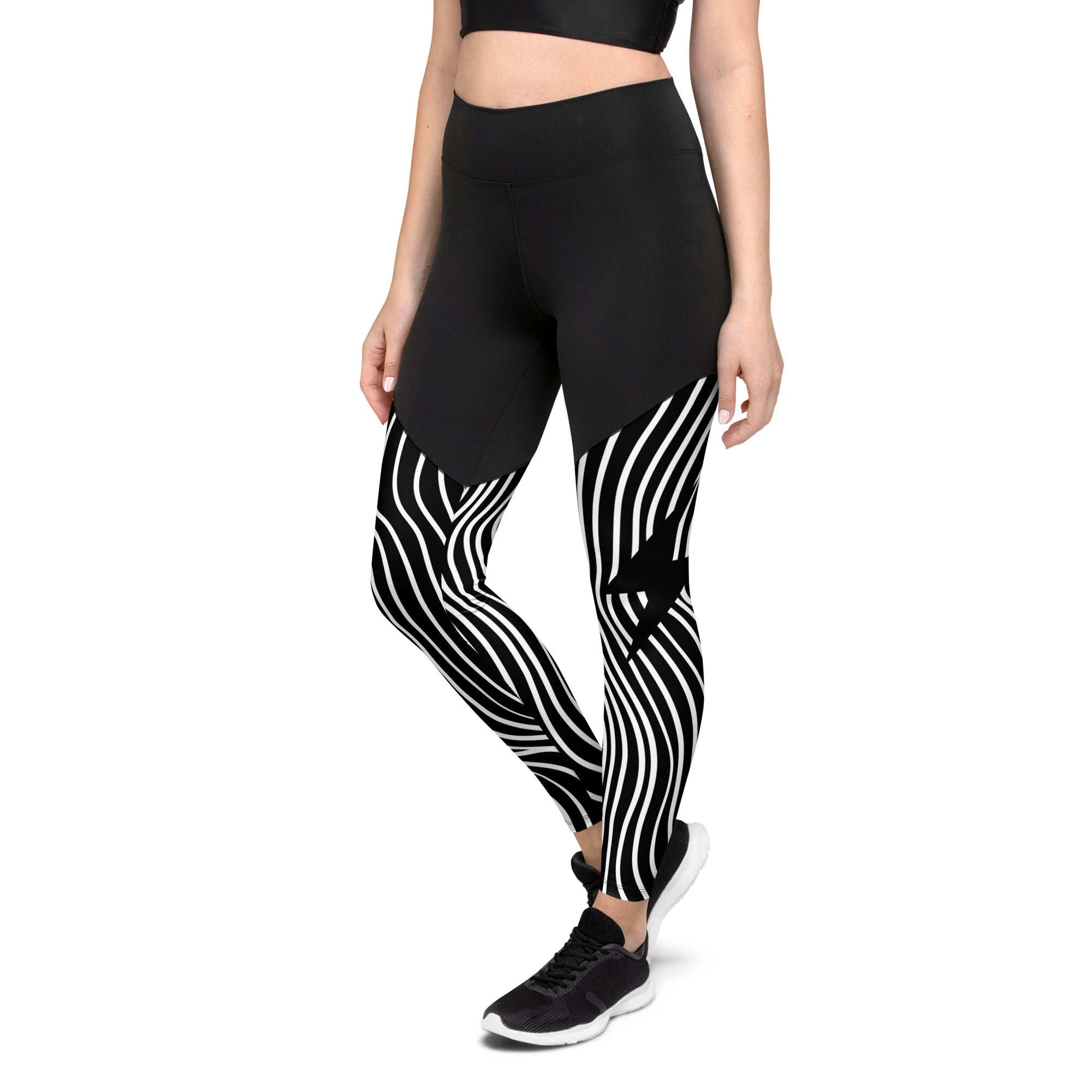 Mushroom Lines Compression Leggings