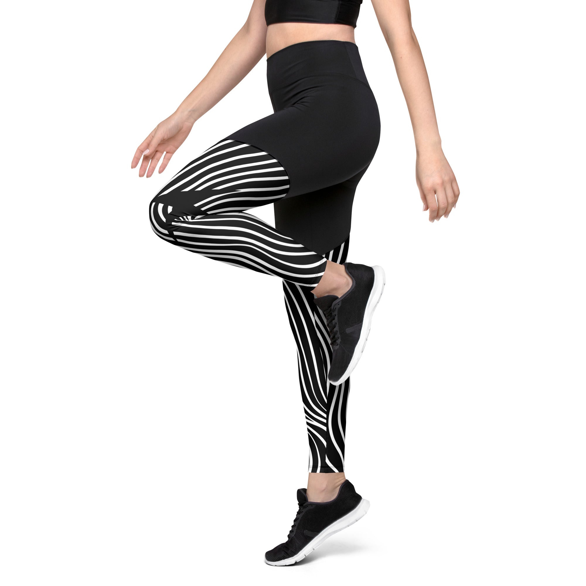 Mushroom Lines Compression Leggings