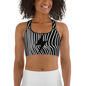 Mushroom Lines Sports Bra