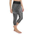 Mushroom Lines Yoga Capris