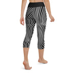 Mushroom Lines Yoga Capris