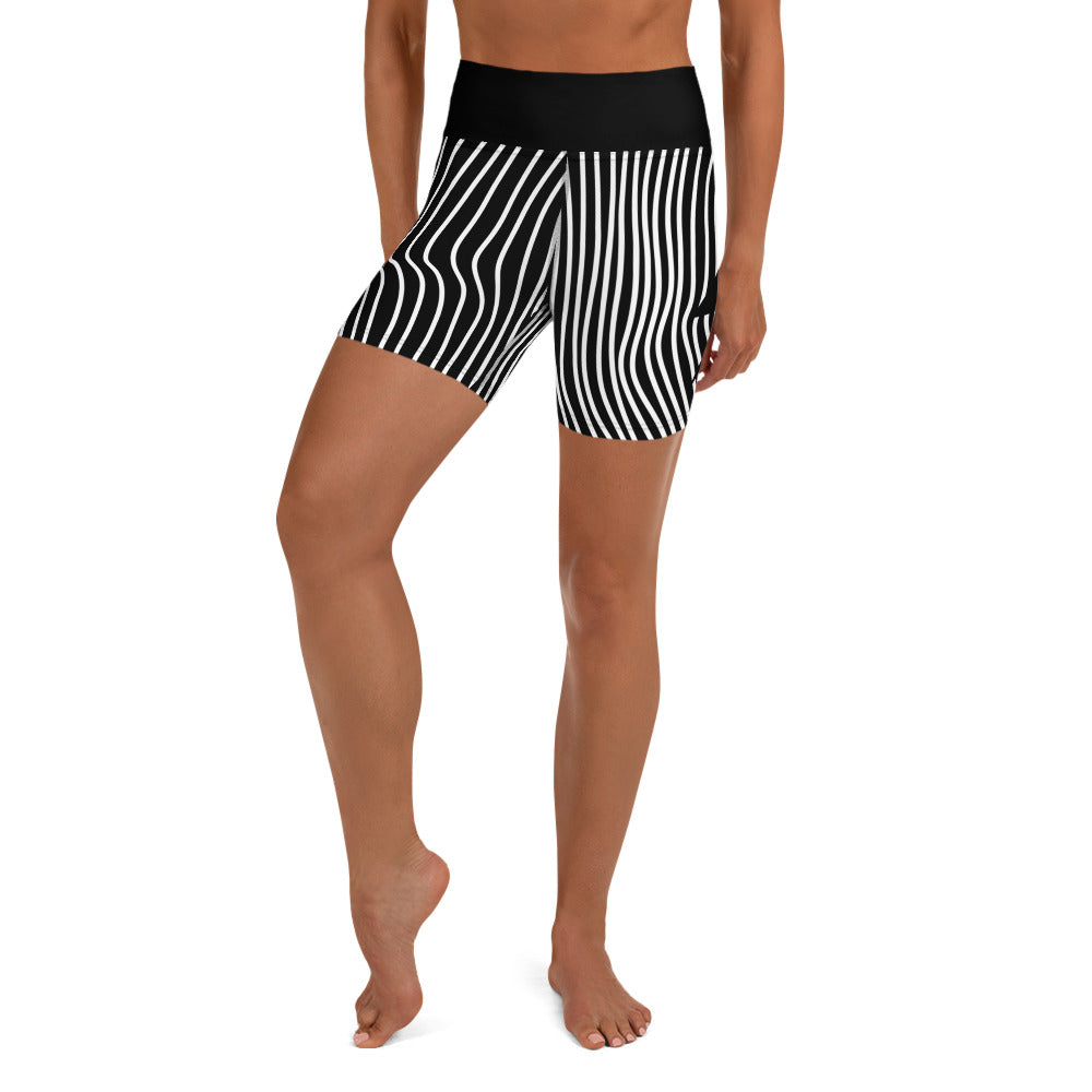 Mushroom Lines Yoga Shorts