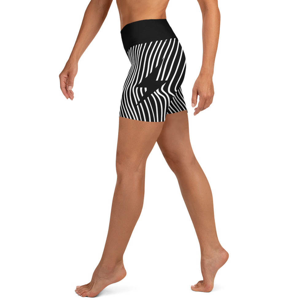 Mushroom Lines Yoga Shorts