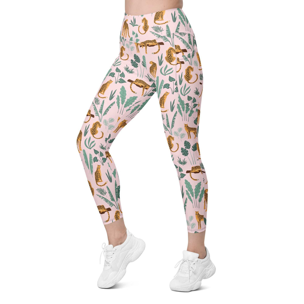 Nature and Leopards Leggings With Pockets