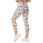 Nature and Leopards Leggings With Pockets