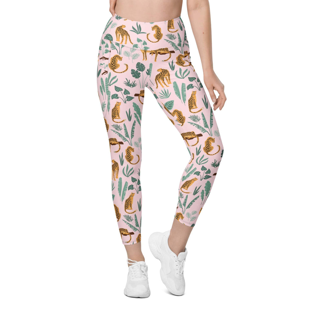 Nature and Leopards Leggings With Pockets