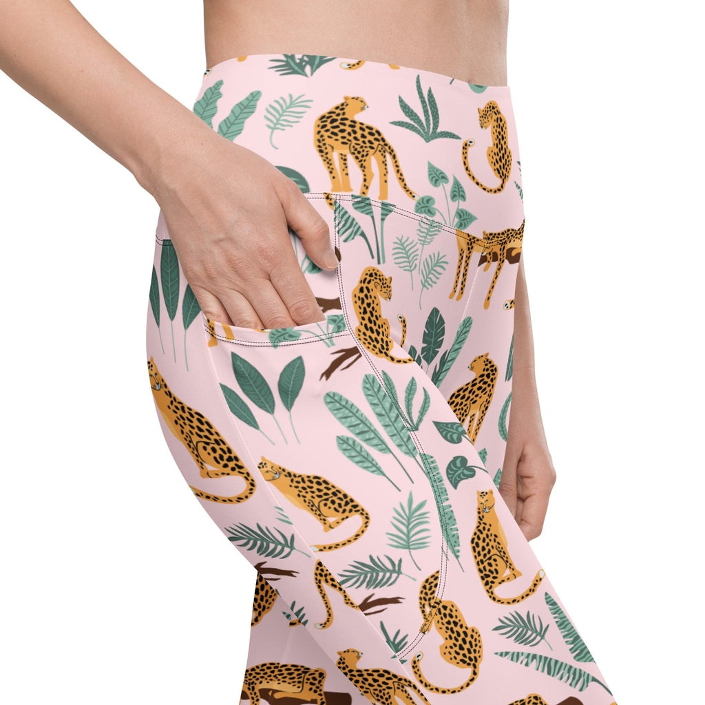 Nature and Leopards Leggings With Pockets