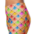 Naughty Christmas Lights Flare Leggings