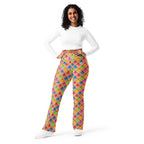 Naughty Christmas Lights Flare Leggings