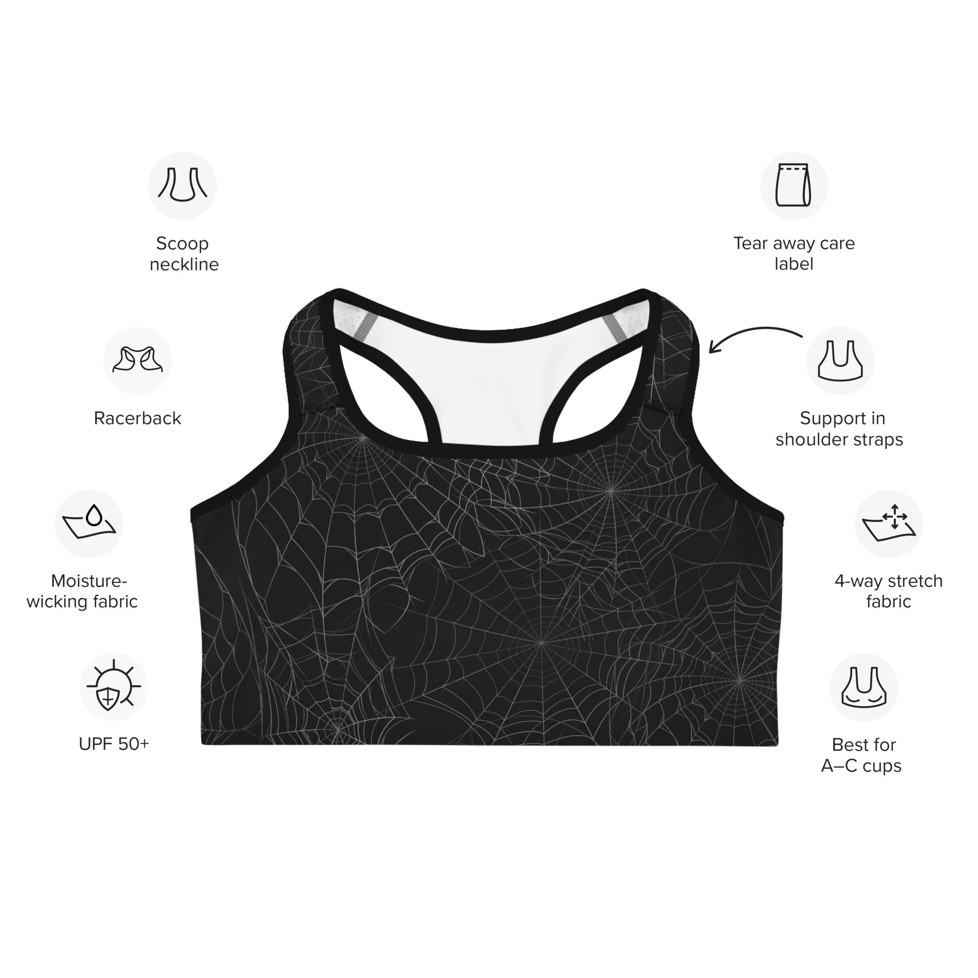 Naughty Halloween Sports Bra