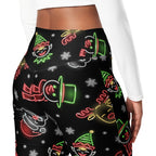 Neon Christmas Flare Leggings