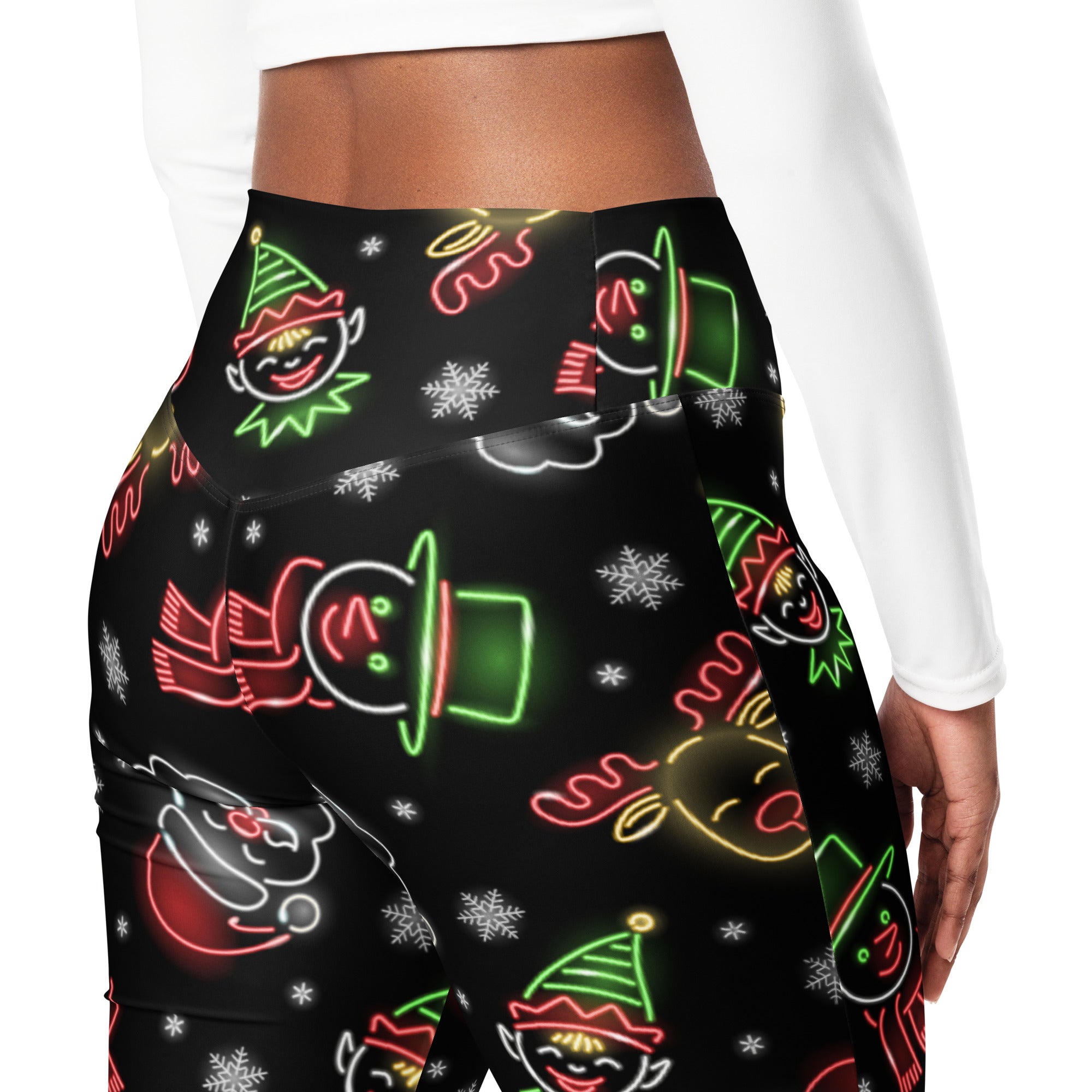 Neon Christmas Flare Leggings