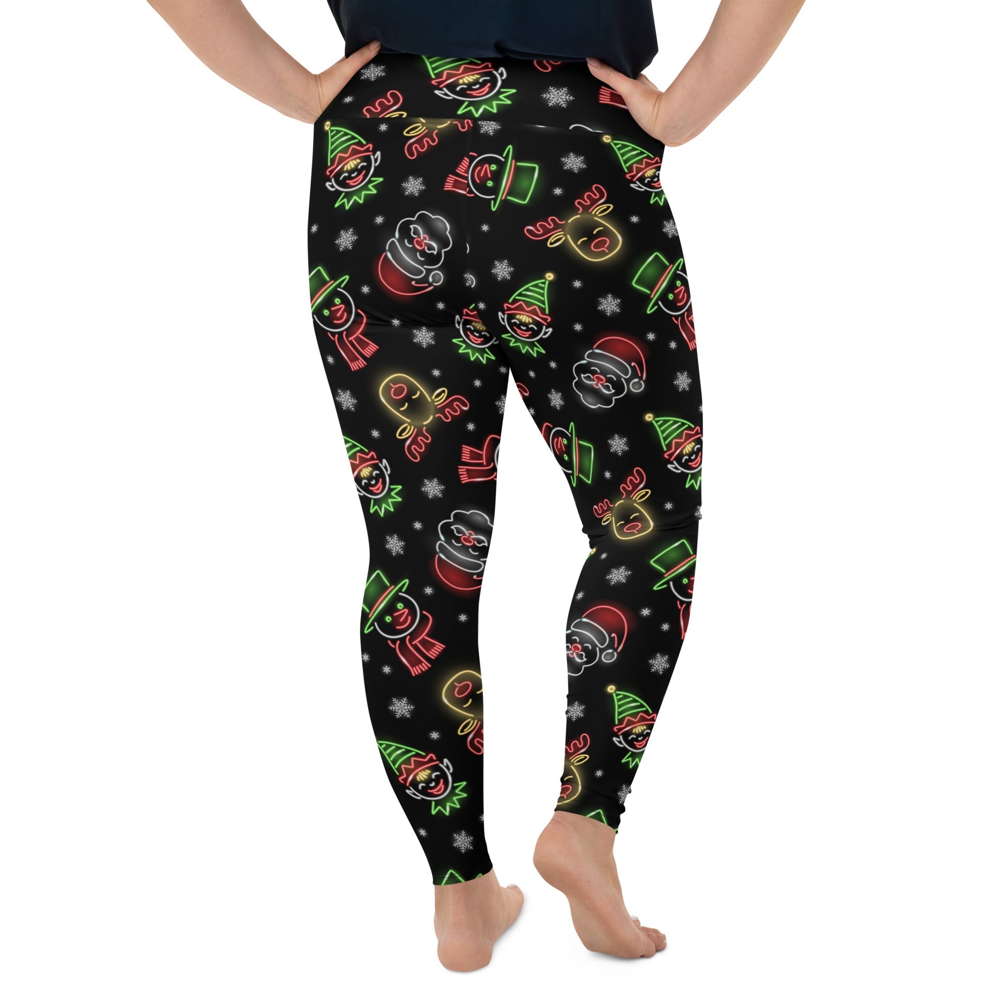 Neon Christmas Plus Size Leggings