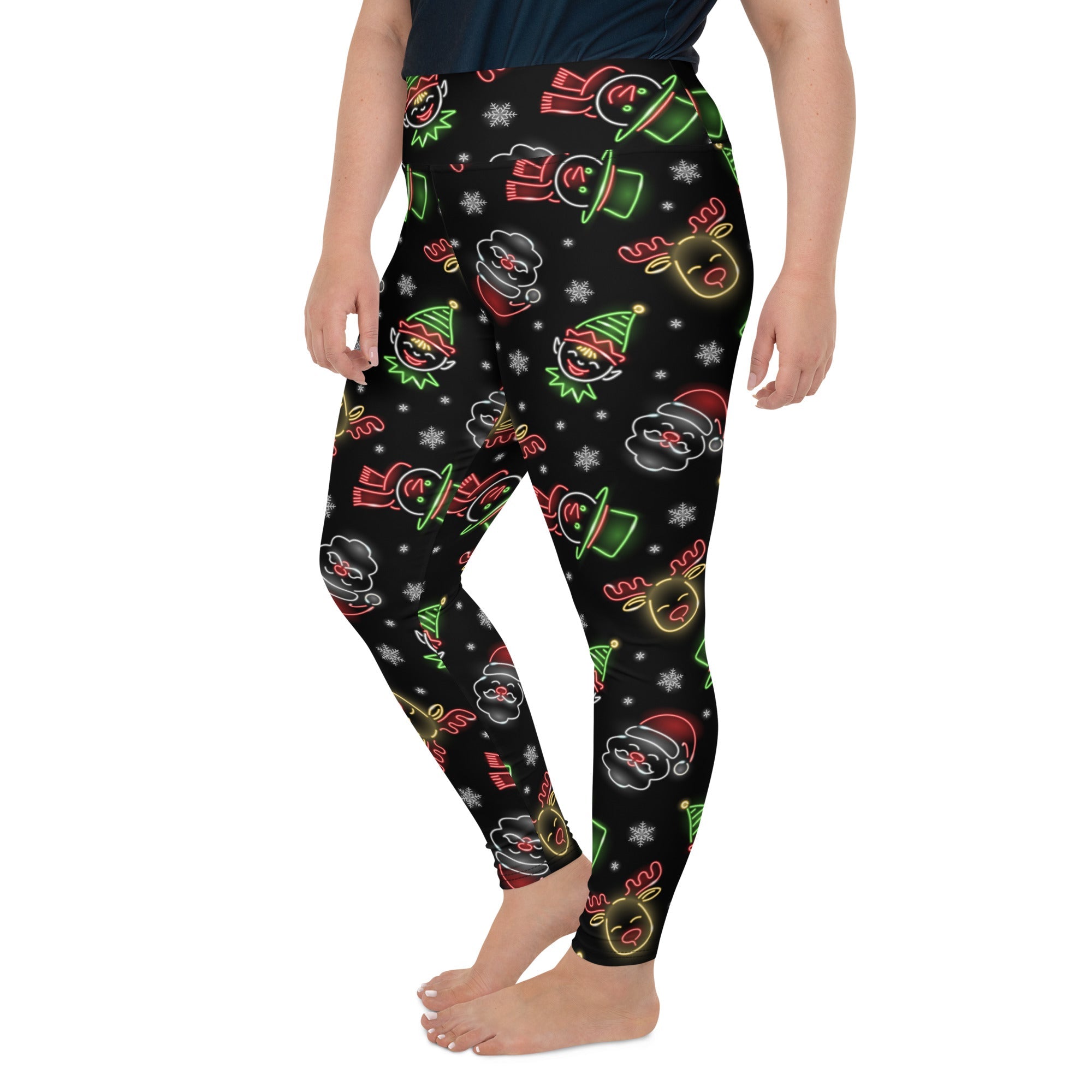 Neon Christmas Plus Size Leggings