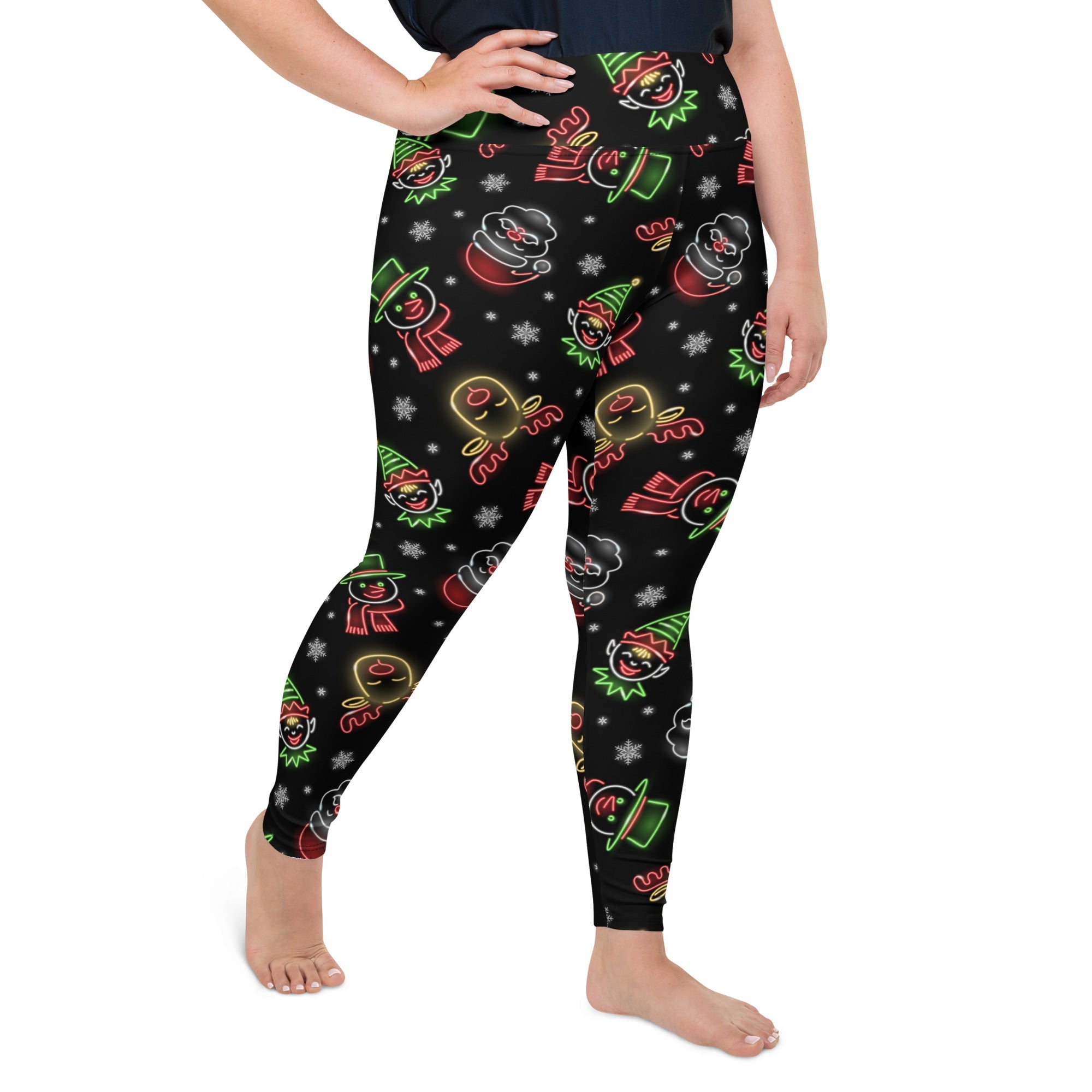 Neon Christmas Plus Size Leggings