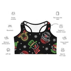 Neon Christmas Sports Bra