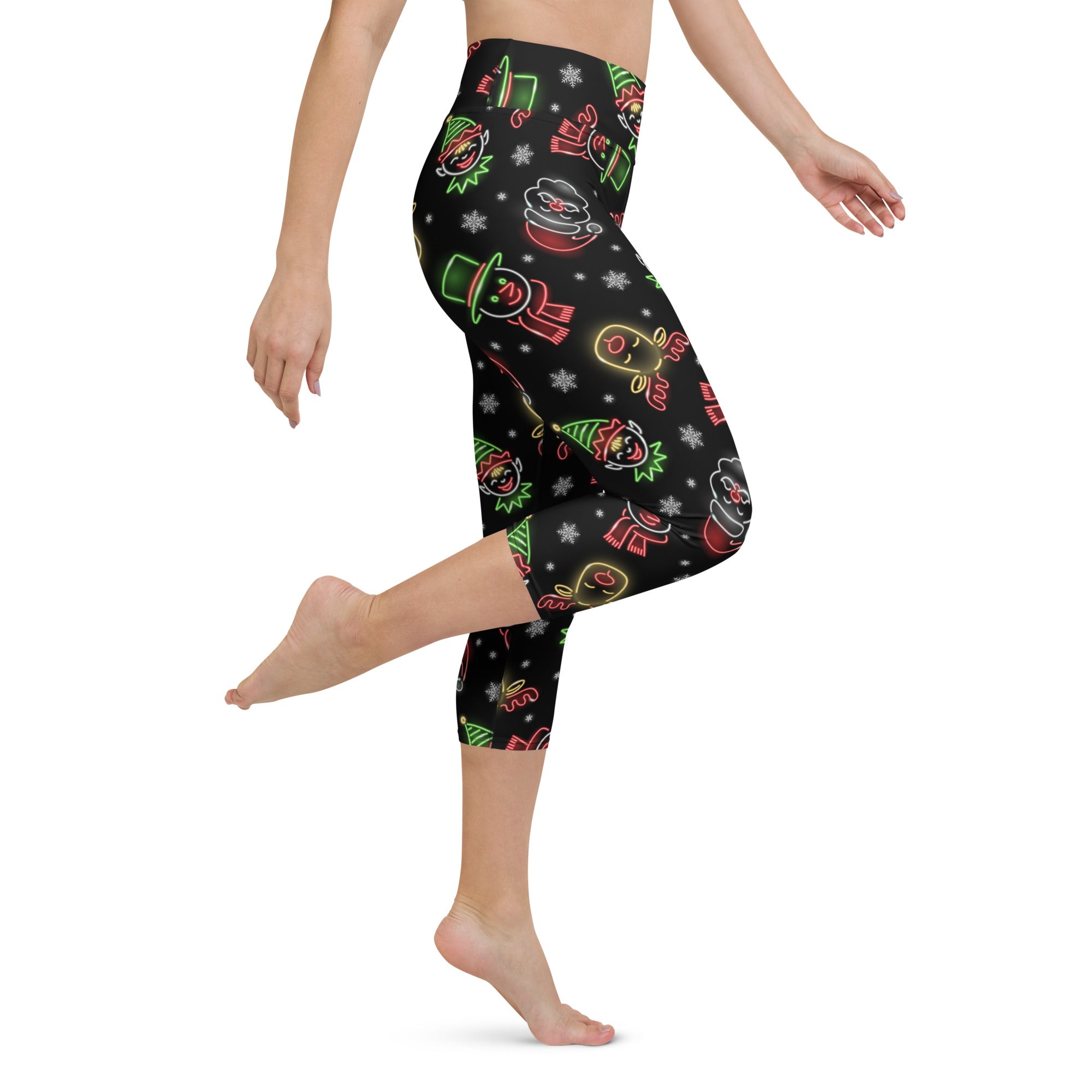 Neon Christmas Yoga Capris