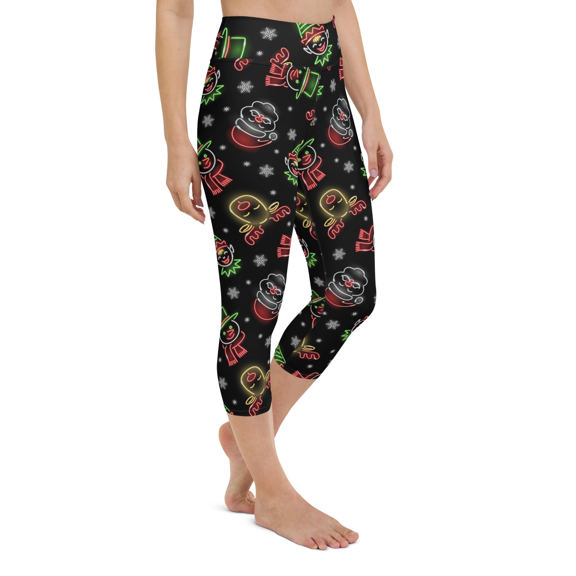 Neon Christmas Yoga Capris