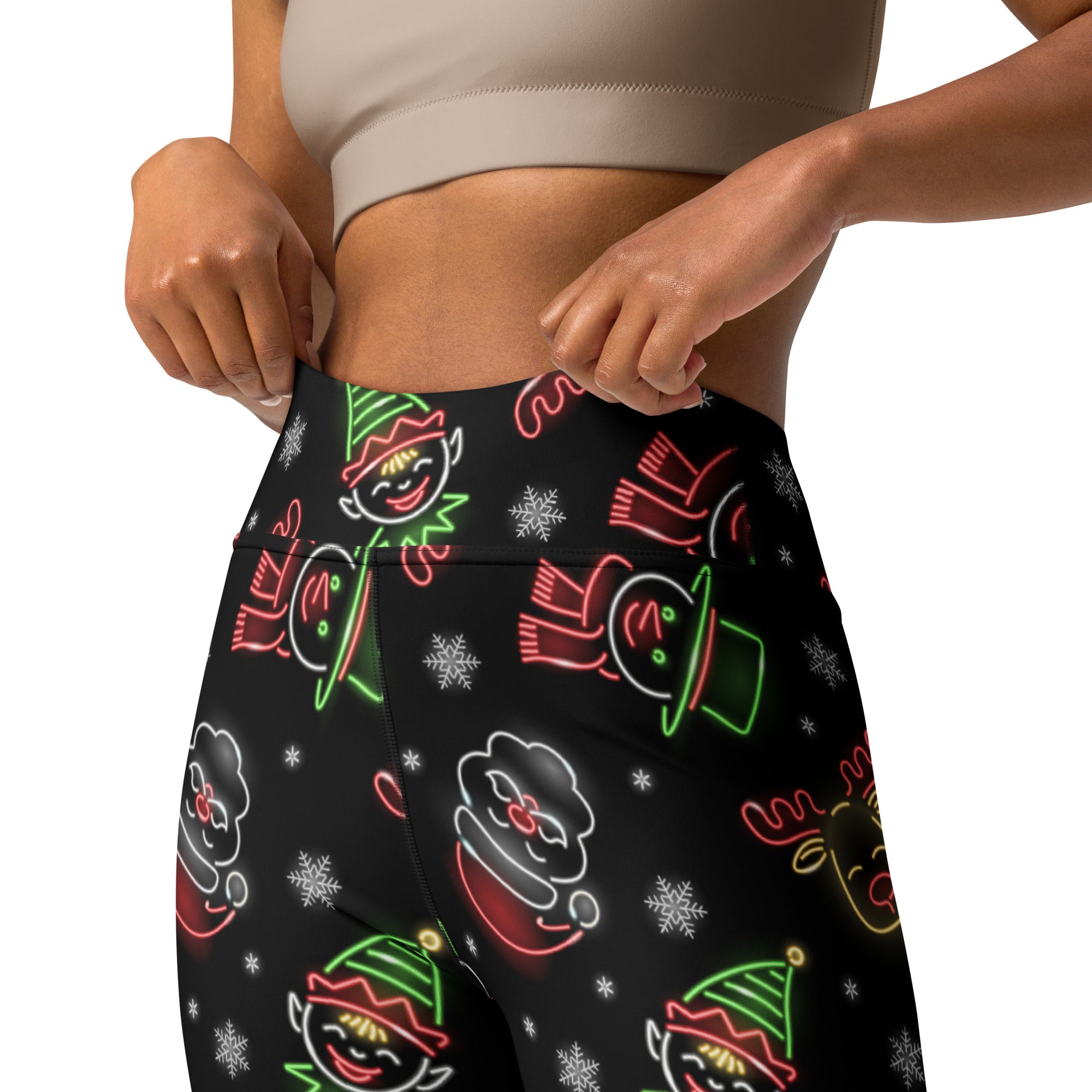 Neon Christmas Yoga Leggings