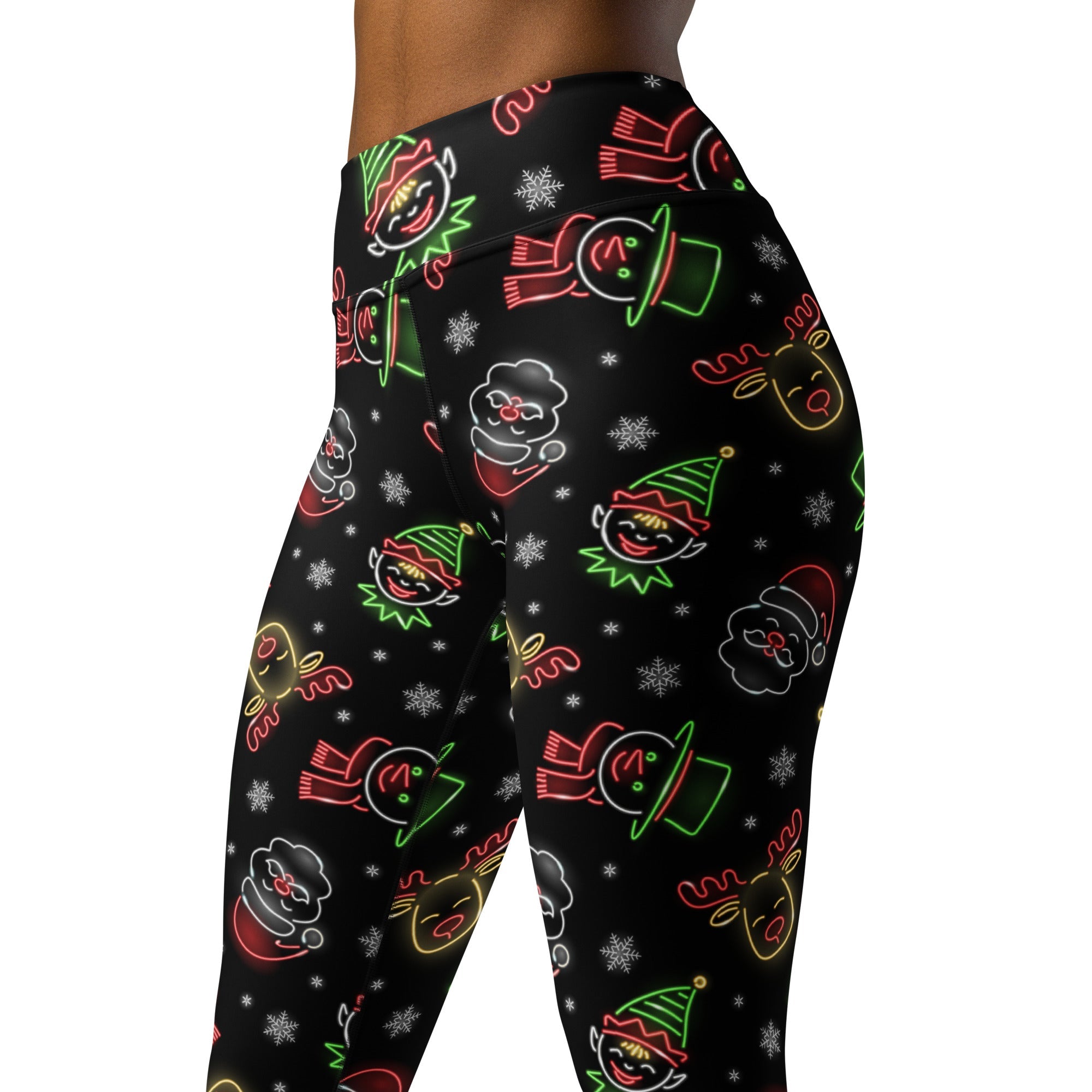 Neon Christmas Yoga Leggings