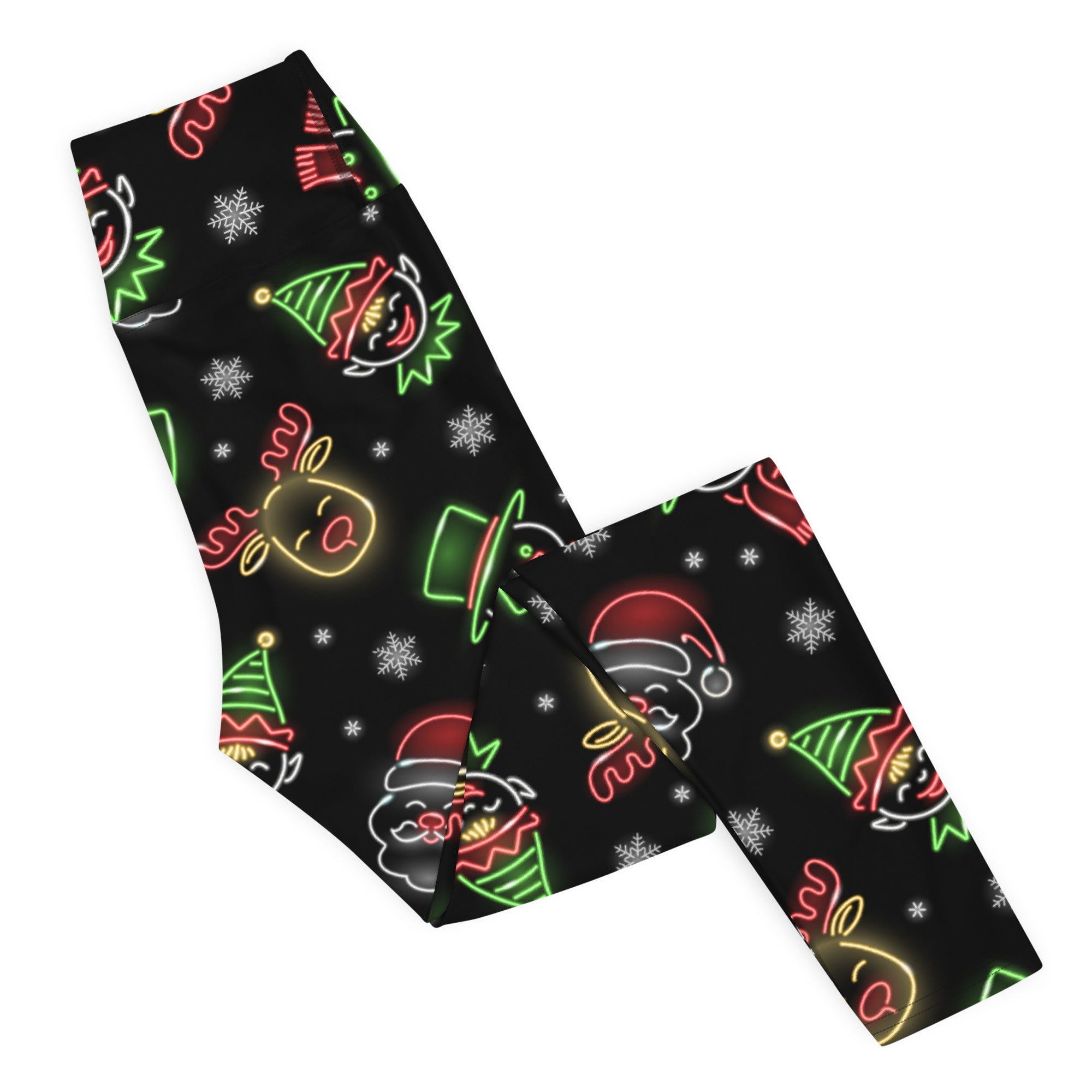 Neon Christmas Yoga Leggings