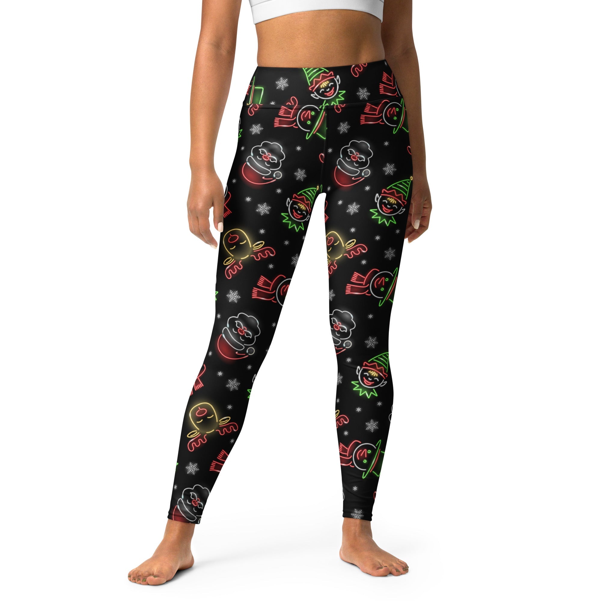 Neon Christmas Yoga Leggings